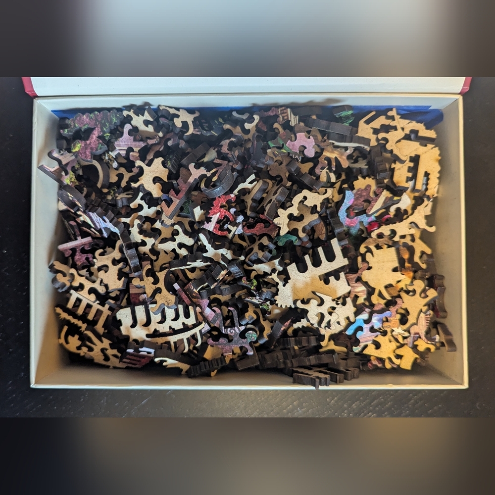 Wooden Puzzle Pieces Set